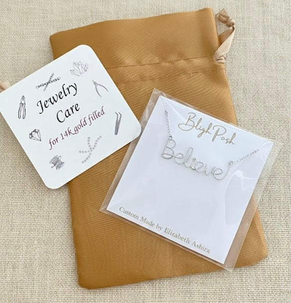 Believe Necklace- Sterling Silver Faith Jewelry