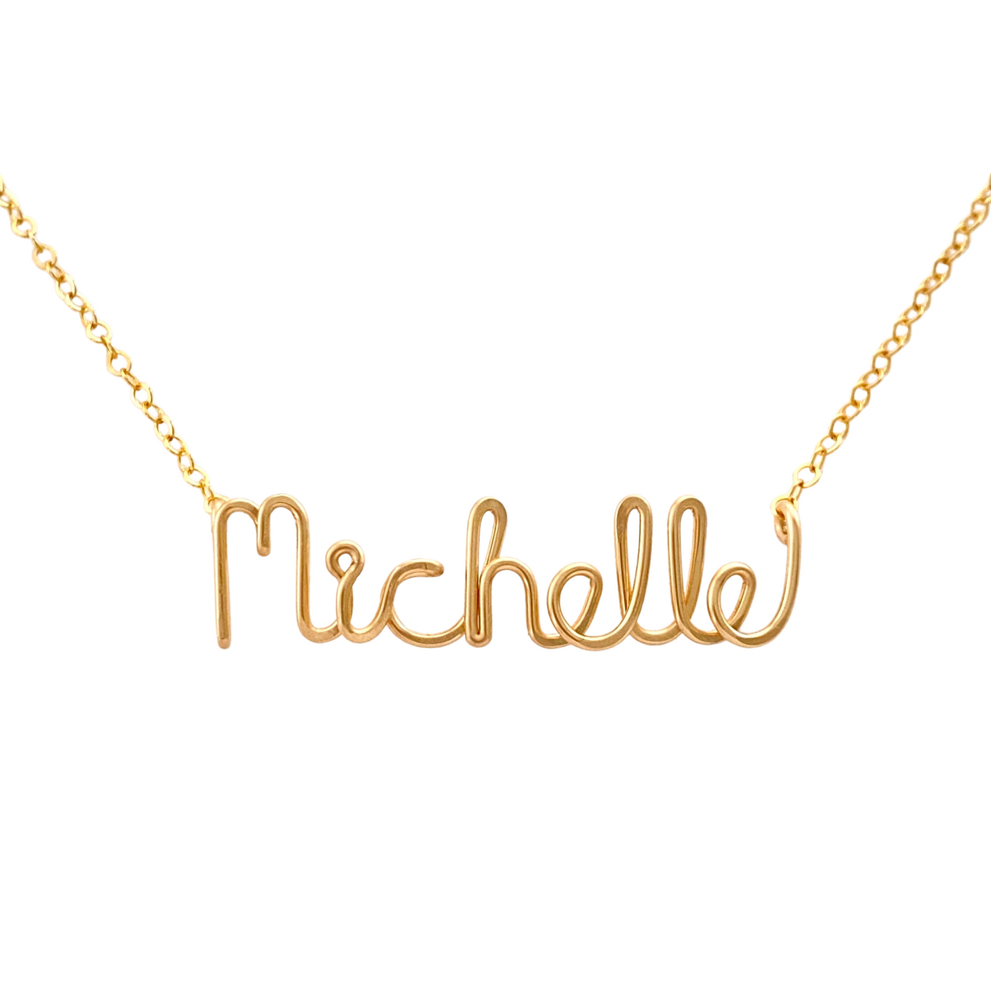 14k Gold Name Necklace. Custom Personalized Name Necklace in Script, Select Gold Fill or Solid Gold