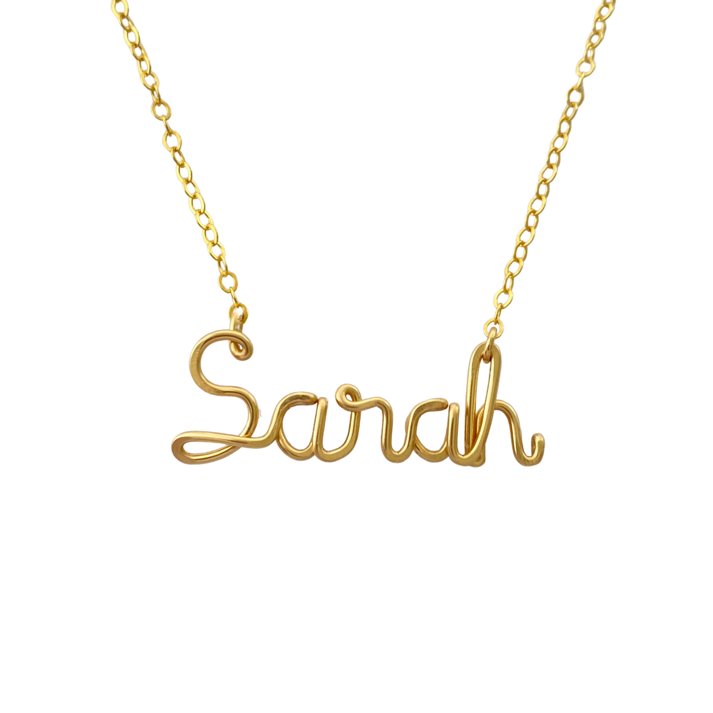 14k Gold Name Necklace. Custom Personalized Name Necklace in Script, Select Gold Fill or Solid Gold