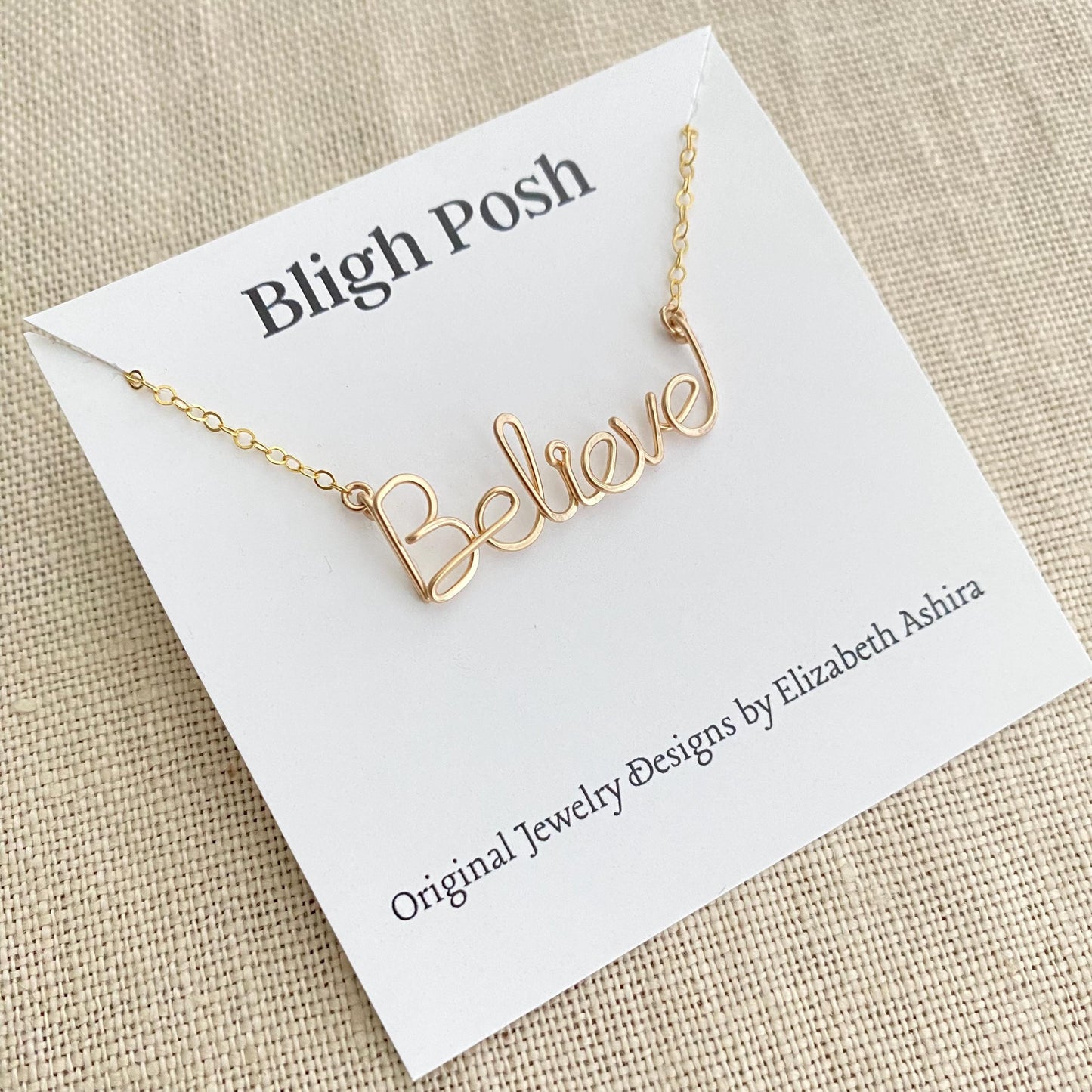 14k Solid Gold Childs Custom Personalized Name Necklace