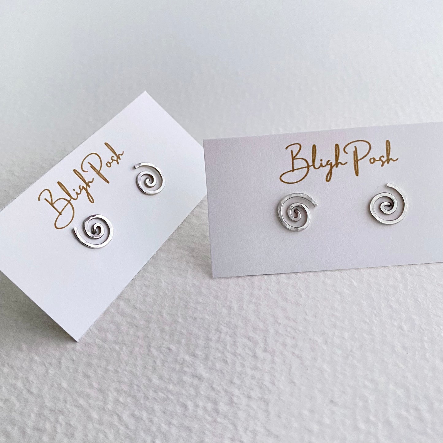 Sterling Silver Spiral Stud Earrings