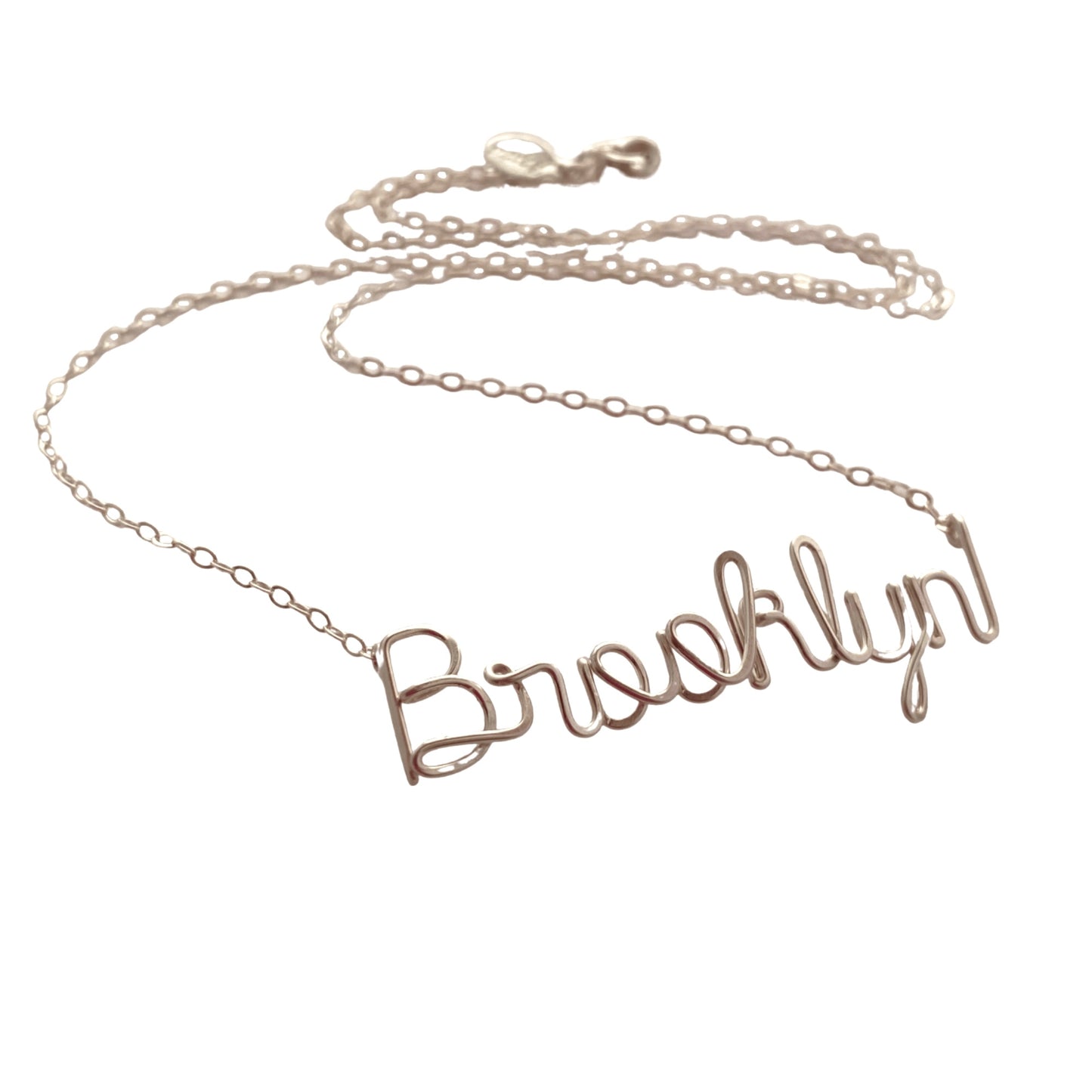 Brooklyn Sterling Silver Necklace. Urban Chic NYC Necklace.