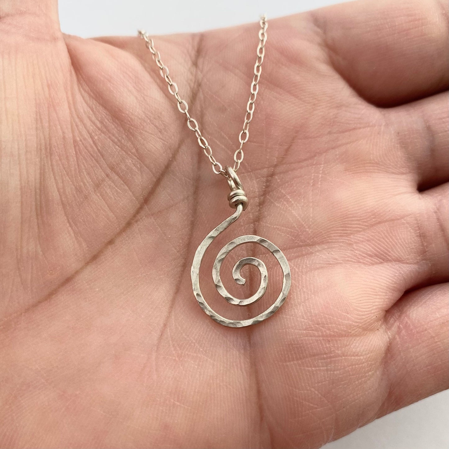 Sterling Silver Spiral Pendant. Sun Swirl Necklace. Chakras Spiritual Necklace.