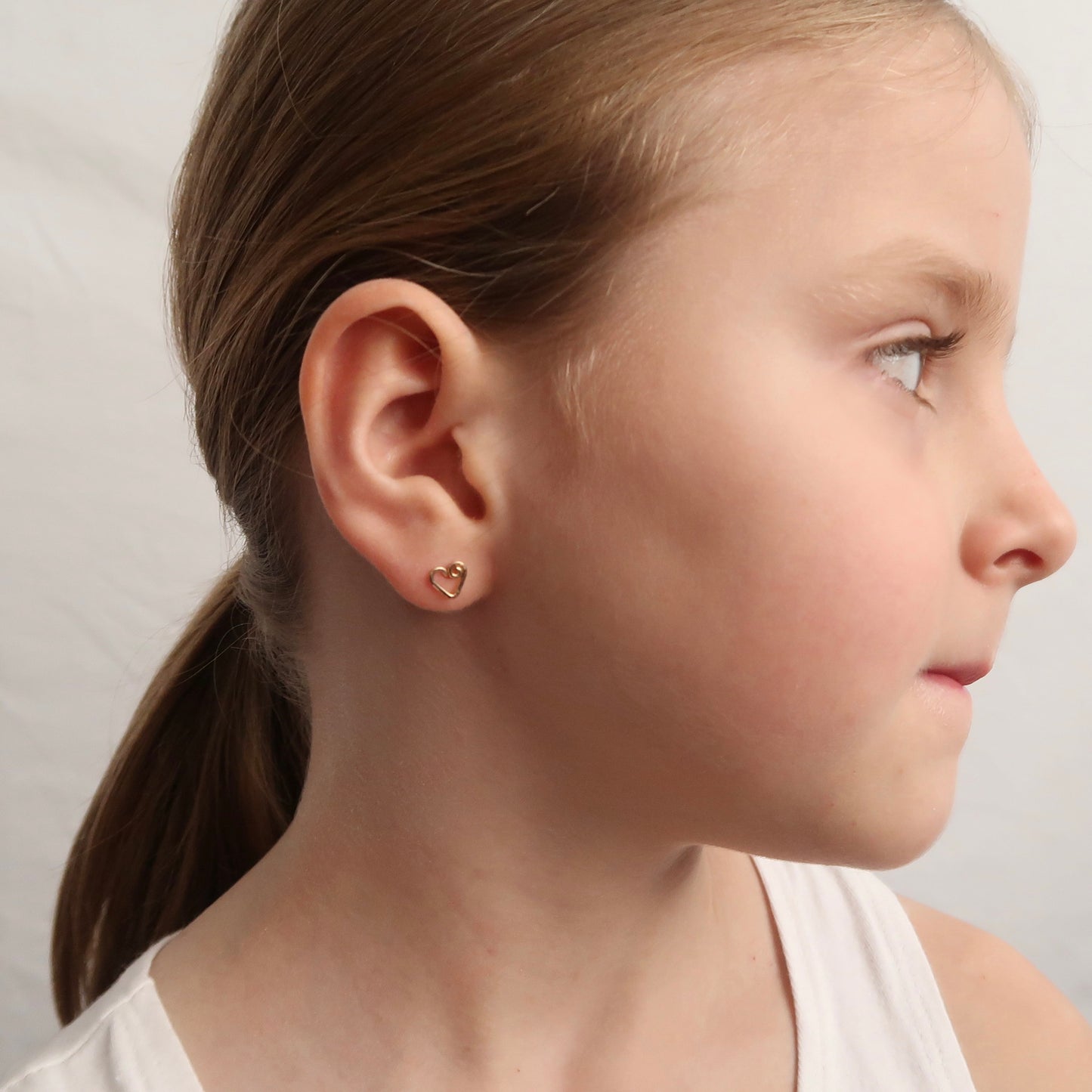 Mother & Daughter Sterling Silver Heart Studs 3 Sets - Twin Mom Gift