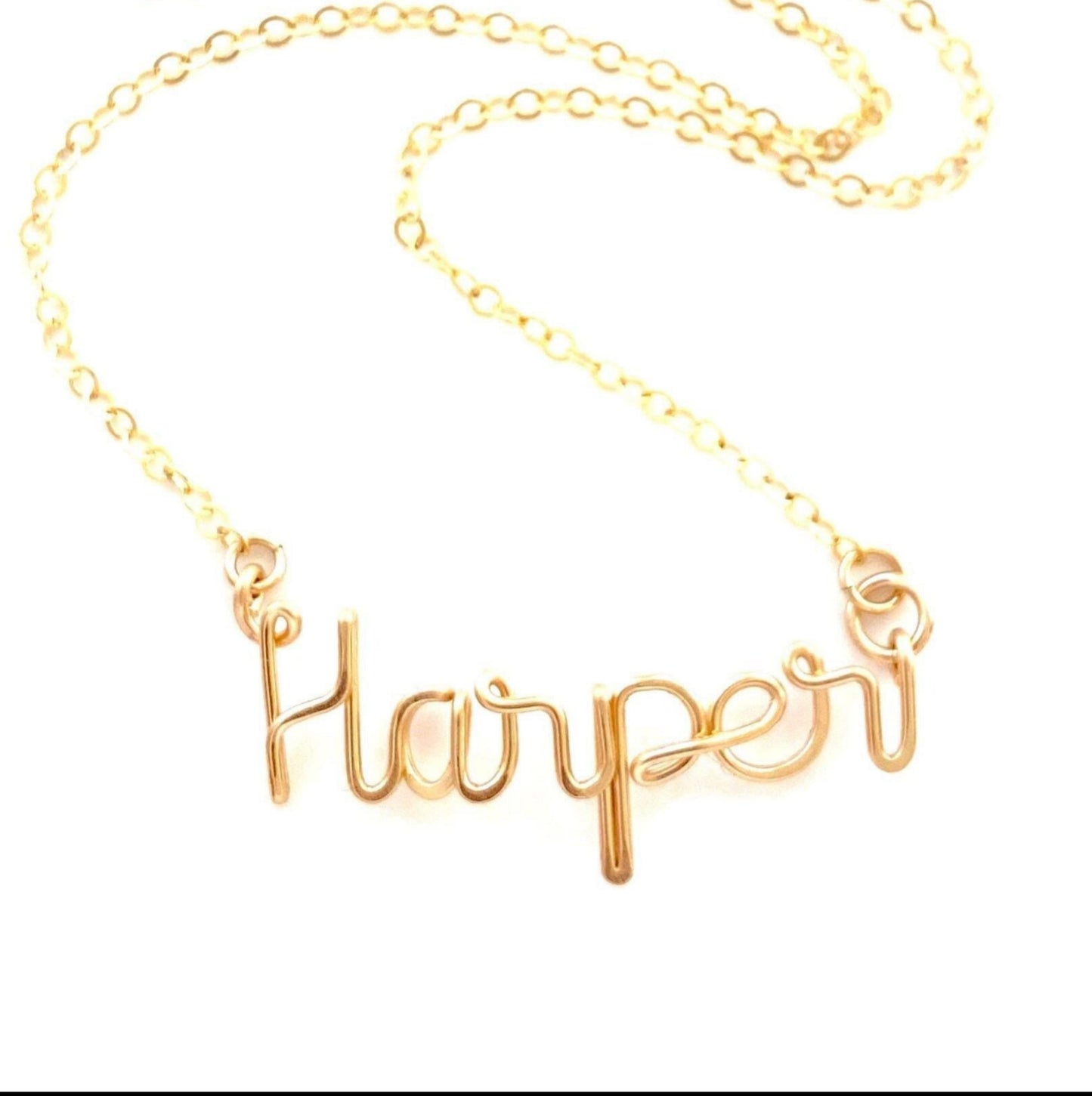 14k Solid Gold Childs Custom Personalized Name Necklace