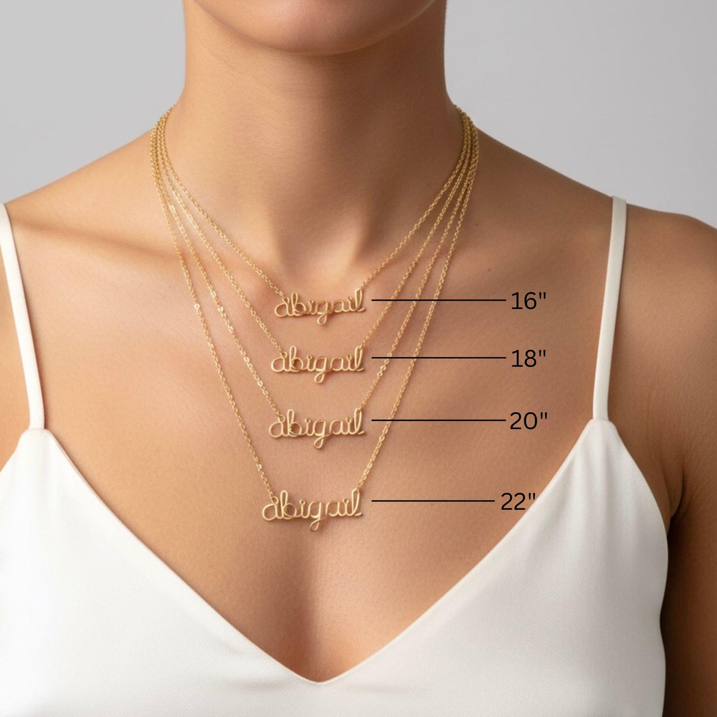 Personalized Sterling Silver Name Necklace: Custom Lowercase Script