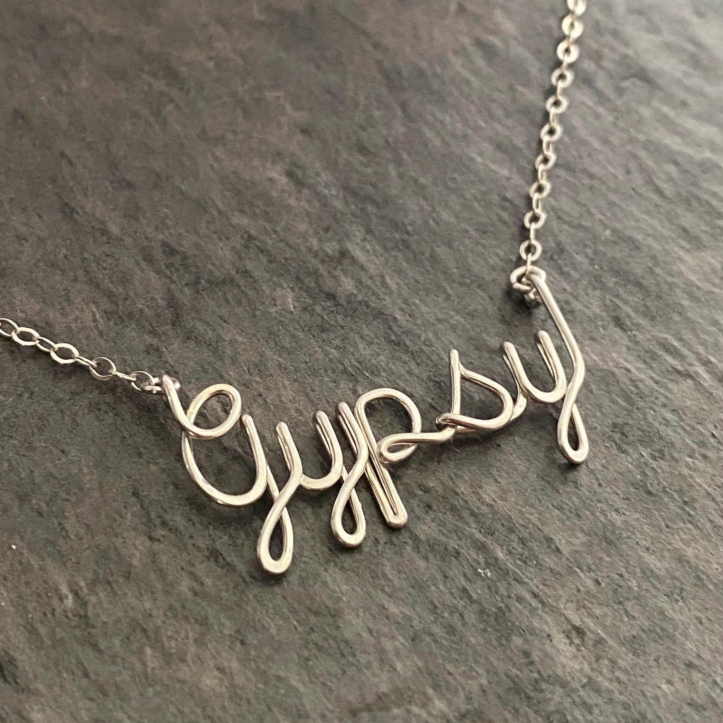 Script Sterling Silver "Gypsy" Necklace