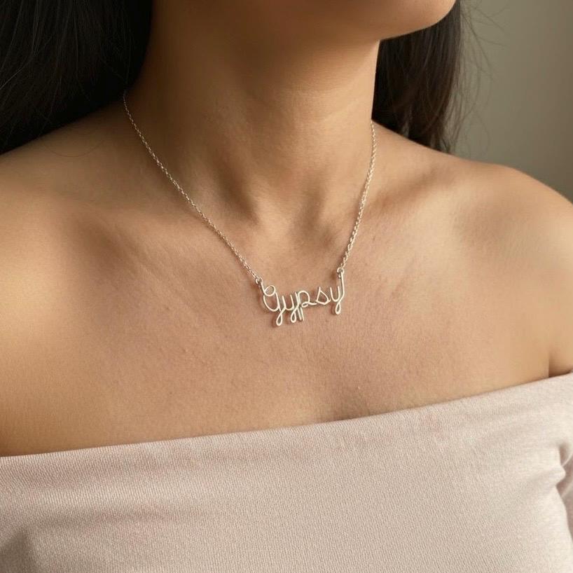 Script Sterling Silver "Gypsy" Necklace