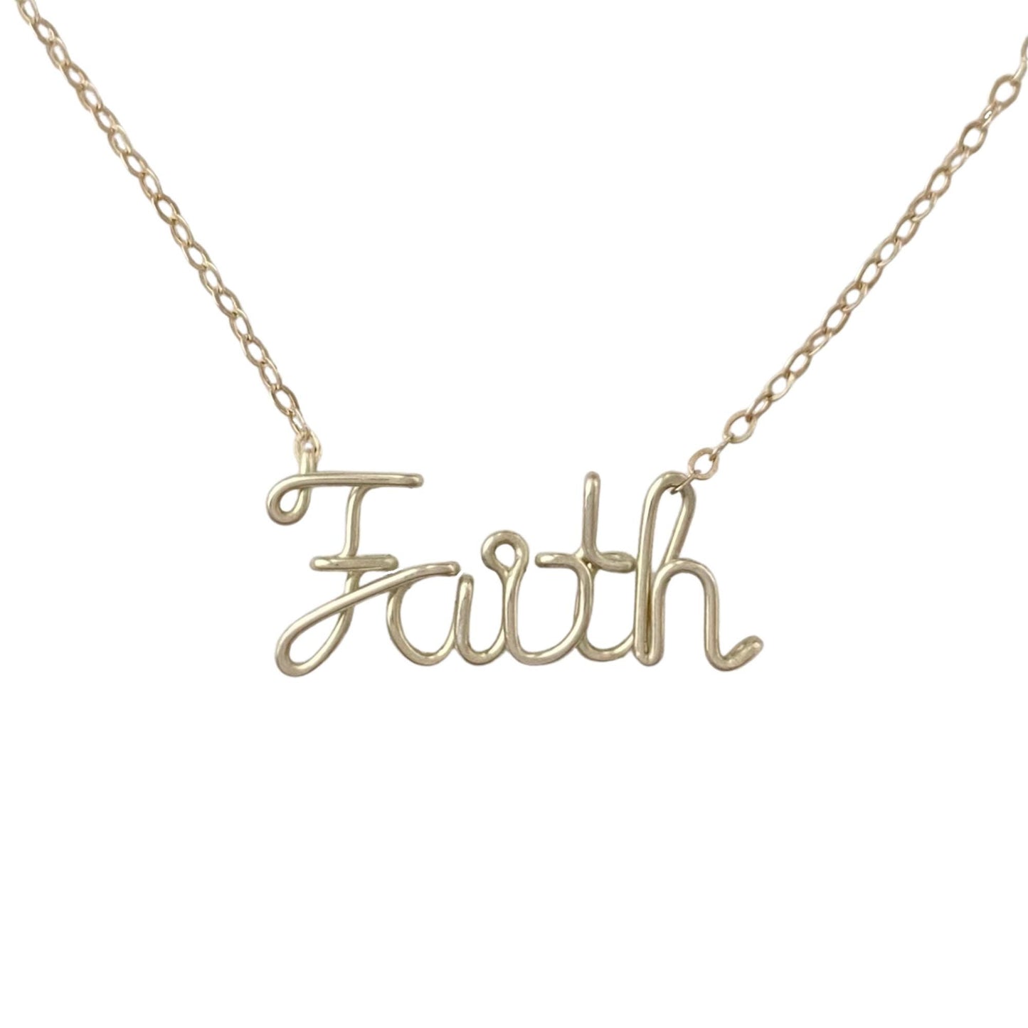 Sterling Silver Child Name Necklace: Custom Cursive Script