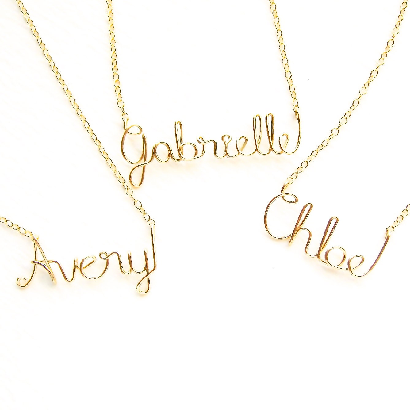 14k Solid Gold Childs Custom Personalized Name Necklace