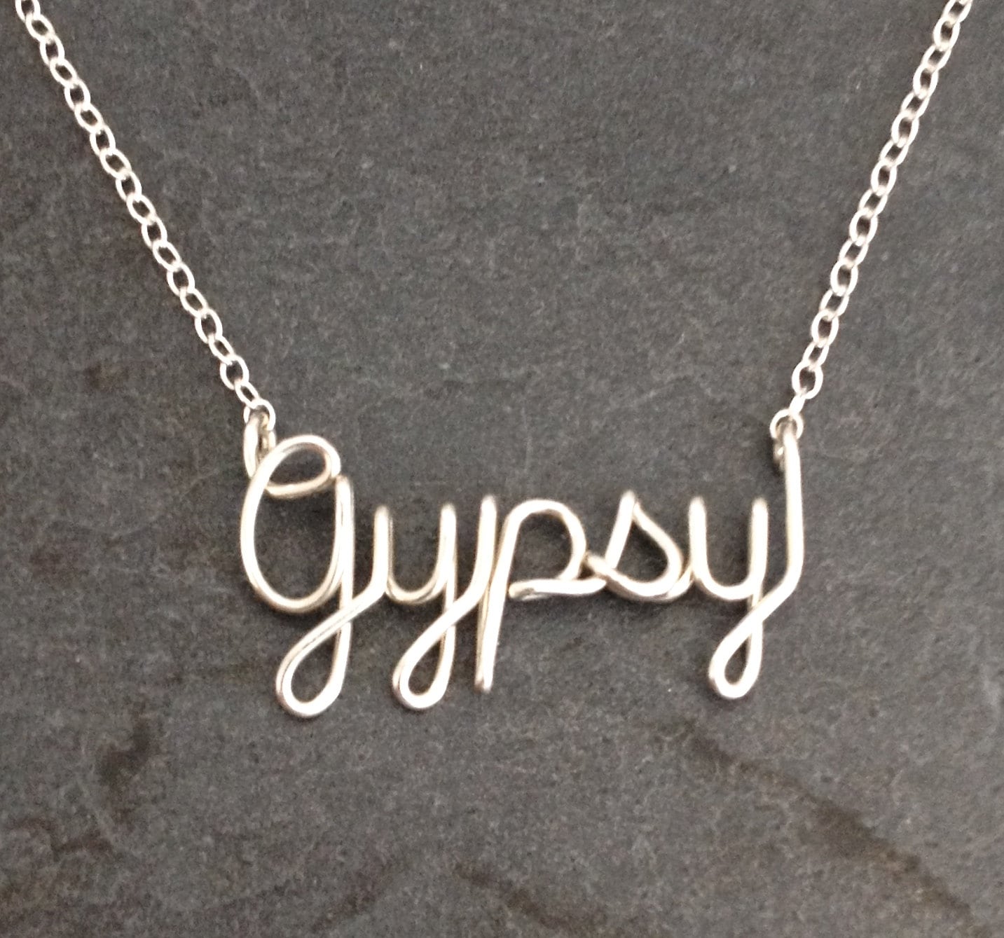 Script Sterling Silver "Gypsy" Necklace