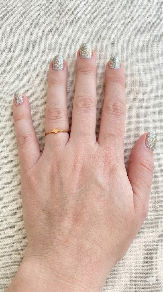 Minimalist Tiny 14k Rose Gold Filled Heart Ring