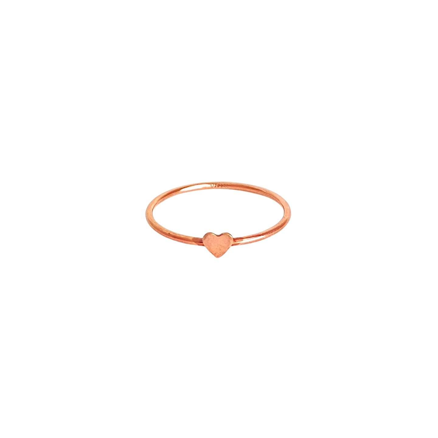 Minimalist Tiny 14k Rose Gold Filled Heart Ring