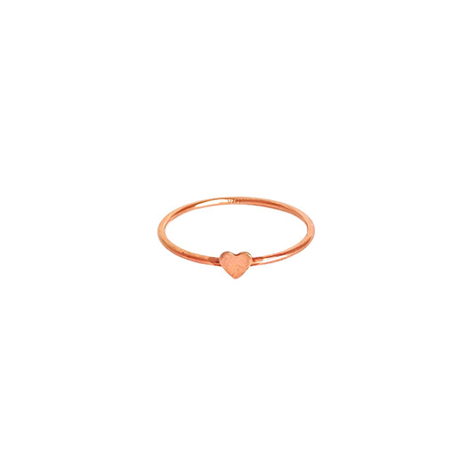 Minimalist Tiny 14k Rose Gold Filled Heart Ring