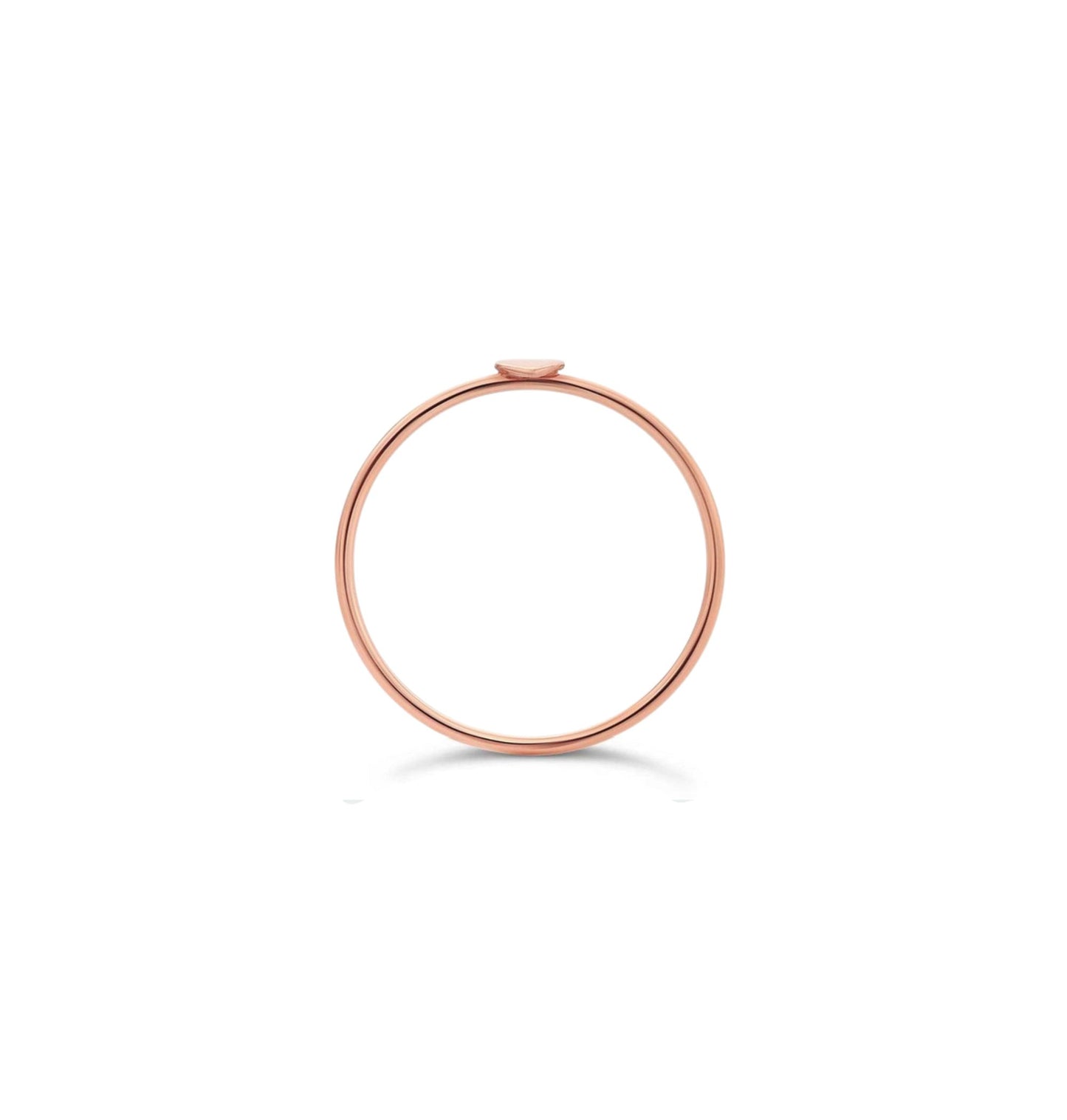 Minimalist Tiny 14k Rose Gold Filled Heart Ring