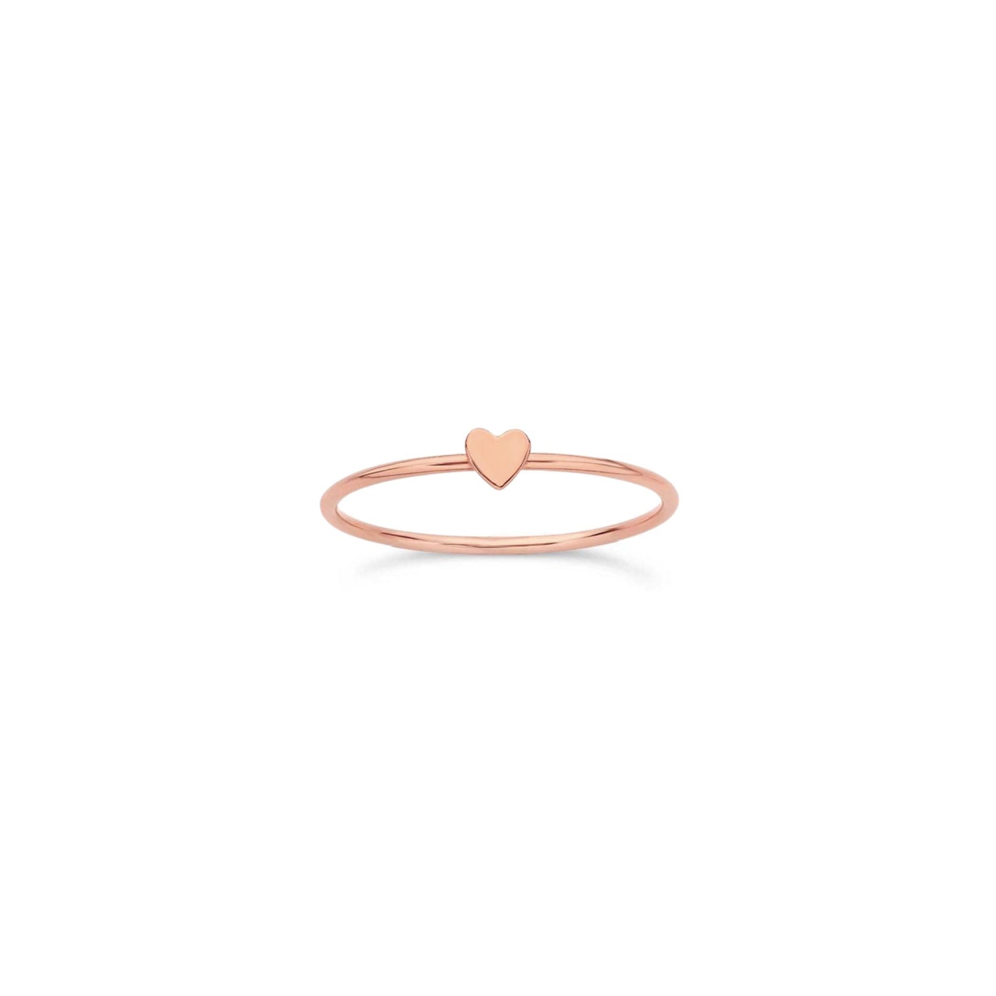 Minimalist Tiny 14k Rose Gold Filled Heart Ring