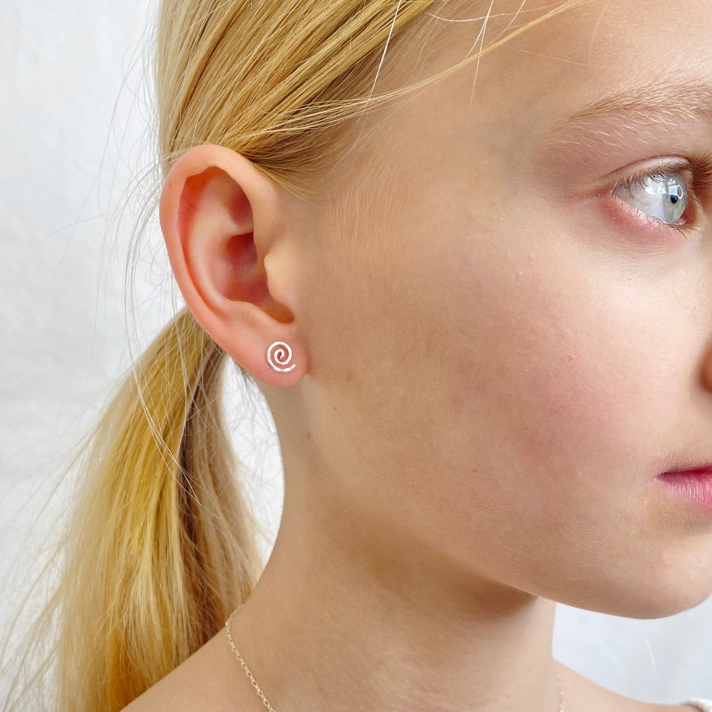 Sterling Silver Spiral Stud Earrings