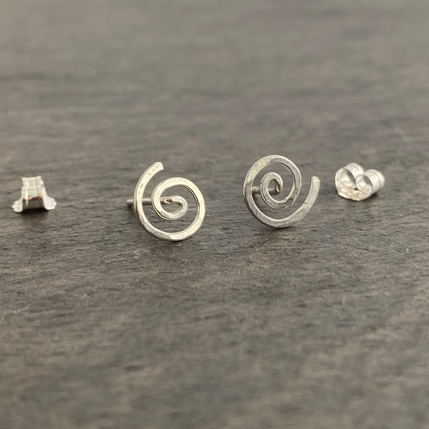 Sterling Silver Spiral Stud Earrings